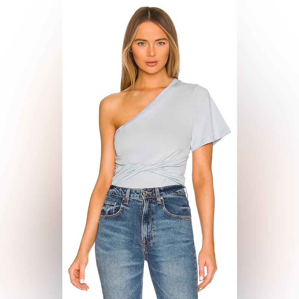 NWT Jonathan Simkhai Standard Harper Bodysuit in Cove XS